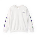 SOLACE- Violet Veil sweatshirt with “Acts 20:24” print in the right sleeve